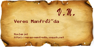 Veres Manfréda névjegykártya